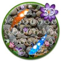 3D Lively Koi Fish Keyboard Theme