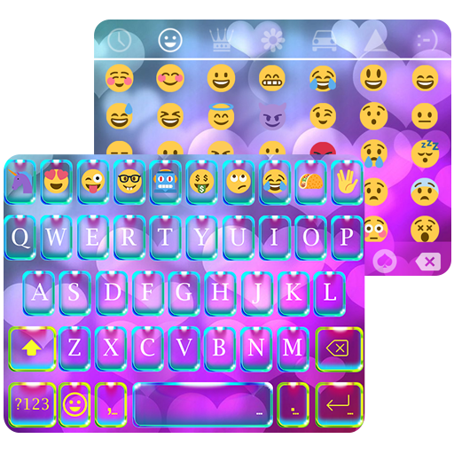 Rainbow Heart Theme - Emoji Keyboard Wallpaper icon