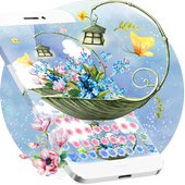 रंगीन फूल कीबोर्ड आइकन