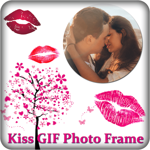 Kiss GIF Photo Frame Editor أيقونة