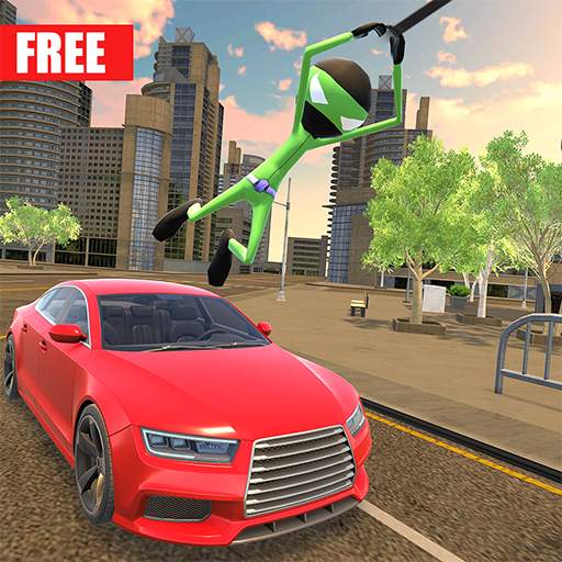 Green SickMan Rope Hero Crime City icon