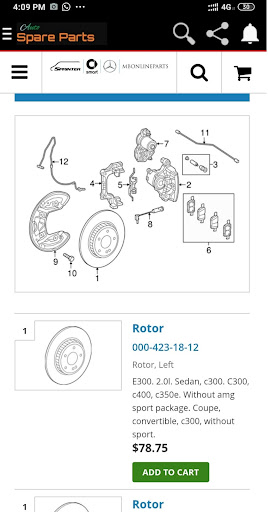 Auto parts catalog screenshot 3
