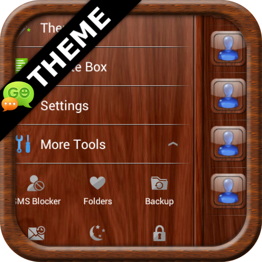 Mahogany Wood GO SMS Theme icon