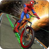 Impossible Superhero BMX Stunts Sky Tracks Racer icon