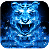 Blue Flame Tiger Keyboard icon