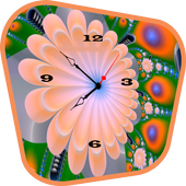 Flower clock live wallpaper icon