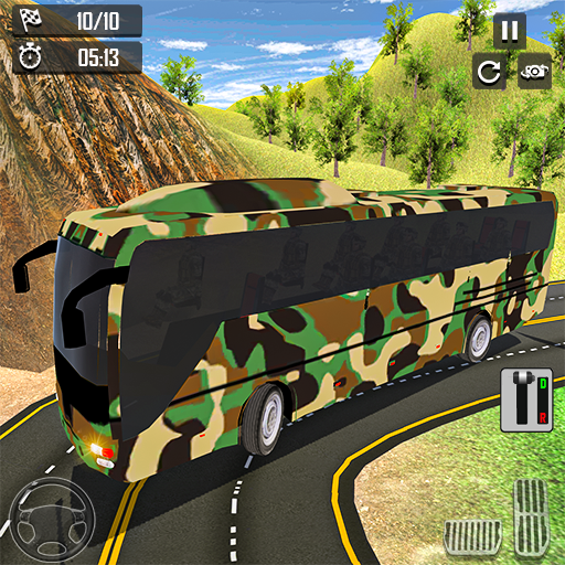 Army bus games 3d Army driving icon