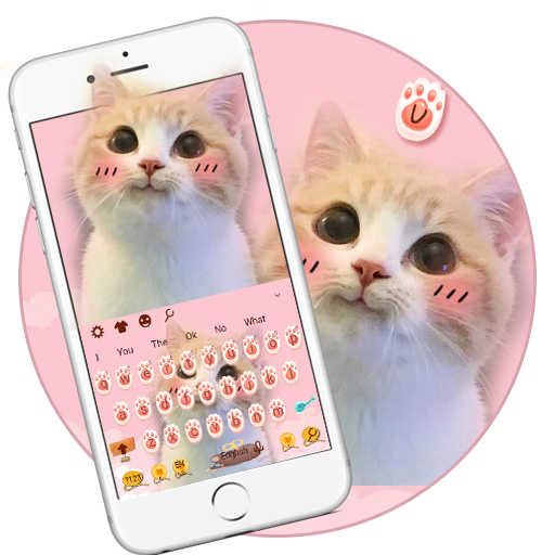 Cute Pink Cat Keyboard icon