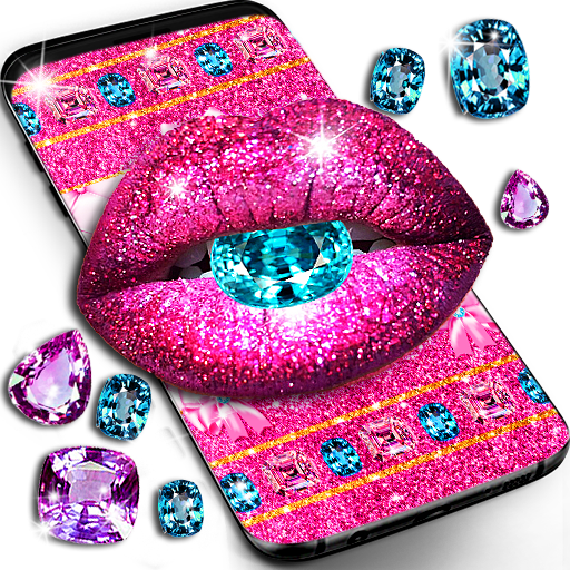 Glitter lips live wallpaper icon