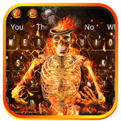 Feuer-Schädel-Tastatur icon