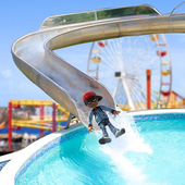 Kids WaterSlide In ThemePark icon