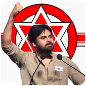 Pavan Kalyan Janasena stickers for watsup icon