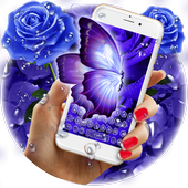 Beautiful Blue Rose Petal Keyboard icon