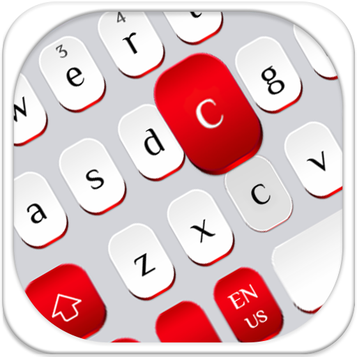Red White Keyboard icon