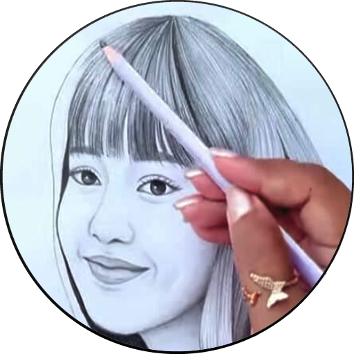 Drawing Black Pink Sketch icon