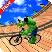 Superhero Well of Death Cycle Stunt Ride simulator icon