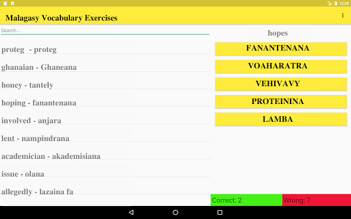 Malagasy Vocabulary Exercise screenshot 6