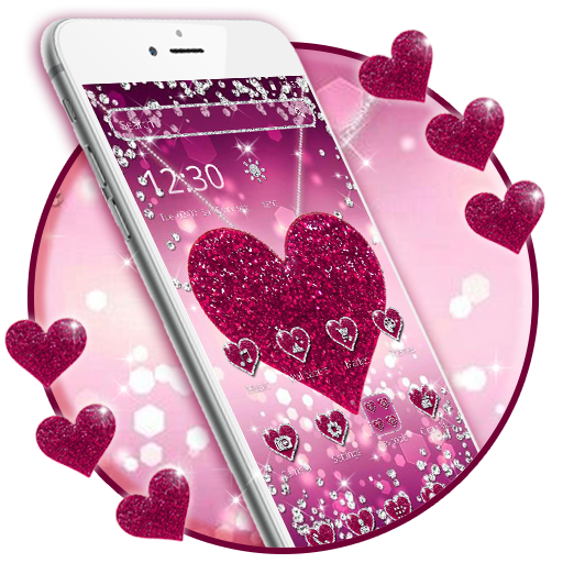 Sparkling Pink Heart Theme icon