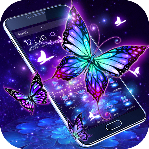 3D Purple Butterfly Theme icon