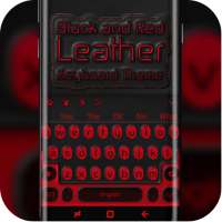 Red and Black Leather Keyboard Theme on 9Apps