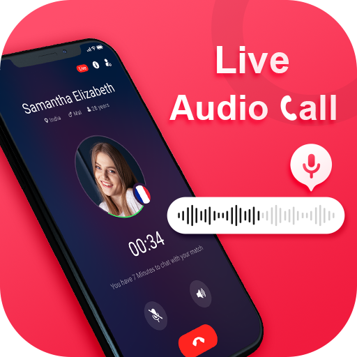 Live audio chat - free live voice call with people icon