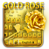 Diamond Gold Luxury Rose Keyboard Theme icon