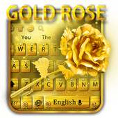 Diamond Gold Luxury Rose Keyboard Theme