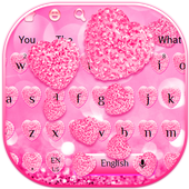 بينك الماس القلب لوحة المفاتيح أيقونة