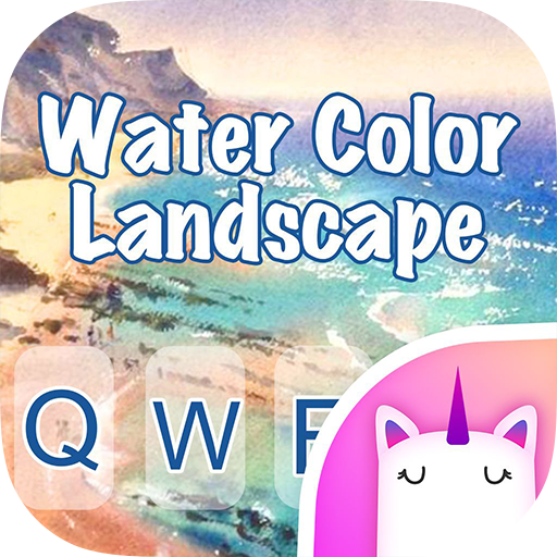 Water Color Landscape Keyboard Theme for Girls icon