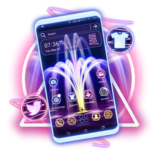 Neon Fountain Light Theme icon