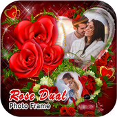 Rose Dual Photo Frame Editor icon