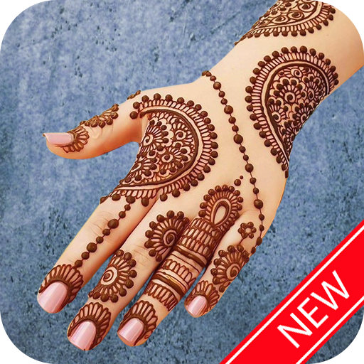 Simple Gol TikiMandala Mehndi Designs for Girls أيقونة