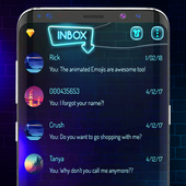 Dark Neon Messenger SMS Theme icon