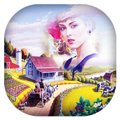 Village photo frame icon