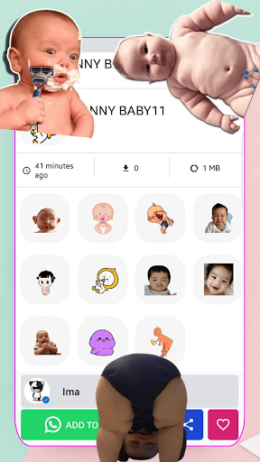 🤩New Funny Baby stickers Animated for whatsapp😍 screenshot 3