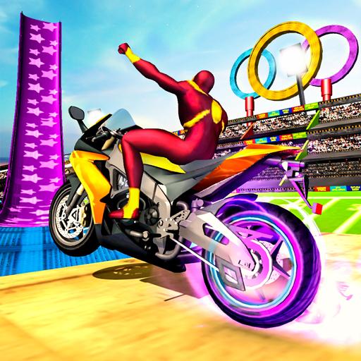 SuperHero Ramp Stunt Mega Racing Games - 2021 Bike icon