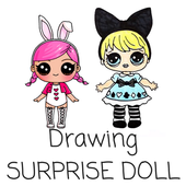 Drawing surprise doll icon
