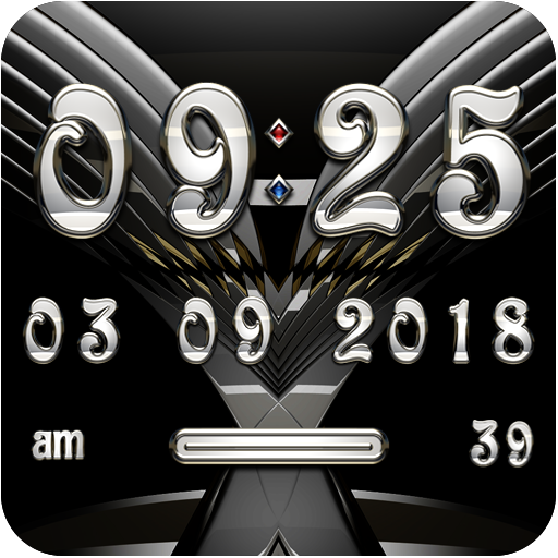 Snow digital clock widget icon