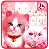 Tema Keyboard Kucing Merah Muda yang Lucu dan Lucu on 9Apps