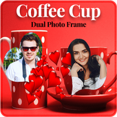 Coffee Cup Photo Editor - Dual Photo Frame icon