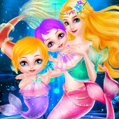 Mermaid Newborn Twins Care icon