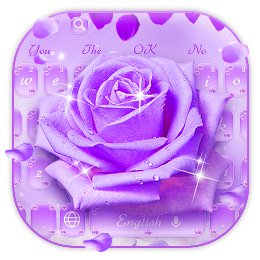 Purple Rose Keyboard icon