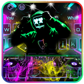 Cool Neon DJ Keyboard Theme أيقونة