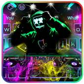 Cool Neon DJ Keyboard Theme