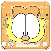 Lazy Orange Cat Keyboard Theme أيقونة