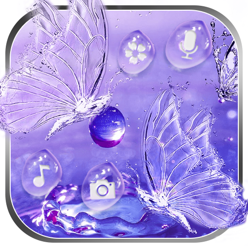 Water Drop Butterfly Launcher Theme Live Wallpaper icon