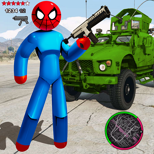 Spider StickMan Rope Hero Mafia Gangster Vegas icon