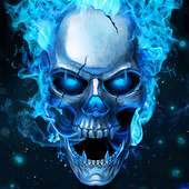 Blue Flaming Skull Live Wallpaper 2019 on 9Apps