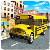 Kids Bus : High School Transport Driving Game 3D icon