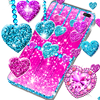 Glitter hearts live wallpaper icon